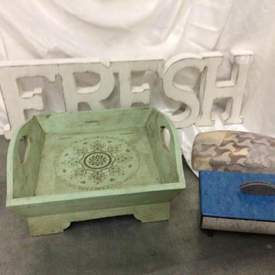 Misc Wood, Stone, And Resin Lot