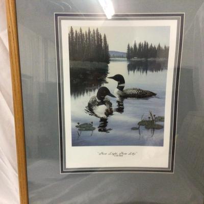Loon Picture and Friend's and Family Gather Here Wood Sigh