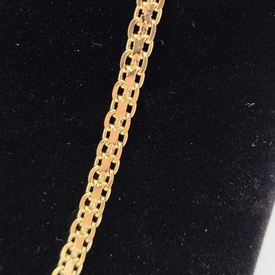28" Gold Overlay Italy 925 Flat Chain 16.9gr