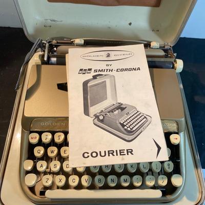Vintage Golden Shield Smith Corona Typewriter