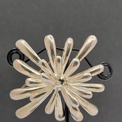 3-D Floral/Firework Burst Brooch 32.4gr