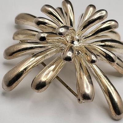 3-D Floral/Firework Burst Brooch 32.4gr