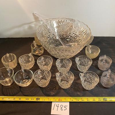 Vintage Punch Bowl and Cups