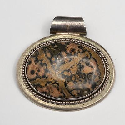 Jasper & Moonstone Earrings & Large Pendant 53.5gr