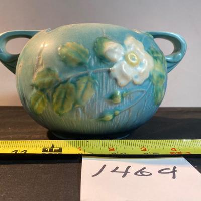 Vintage 1940 Roseville Pottery White Rose MCM Bowl