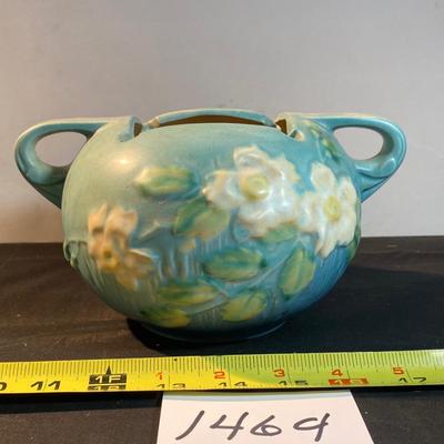 Vintage 1940 Roseville Pottery White Rose MCM Bowl