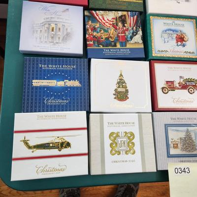 27 Years Collection of The White House Christmas Tree Decorations w Boxes