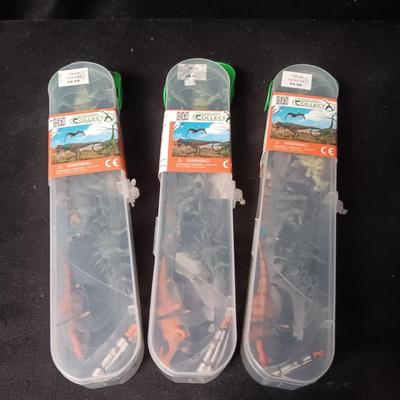 3 PACKAGES OF NEW MINIATURE TOY DINOSAURS