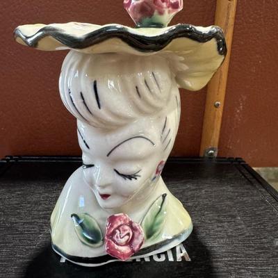 Lady Head Vase 1950's