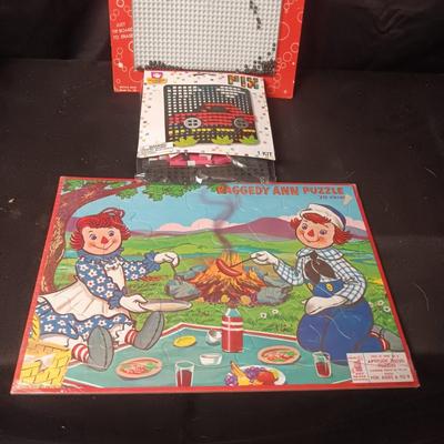 '55 RAGGEDY ANN PUZZLE, '70 DOODLE BALLS AND A PIX
