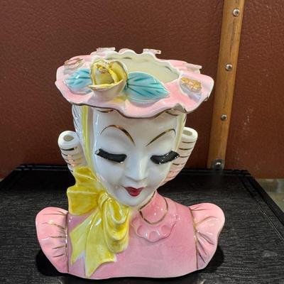Leftons Barabra Lady Head Vase