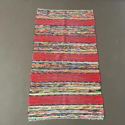 Rectangular Handmade Multicolor Cotton Rug
