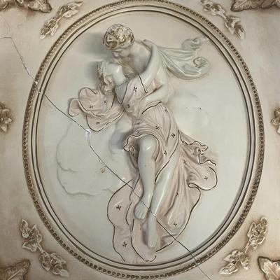 Vintage Alexander Backer Co Chalkware Plaque Wall Hanging Art