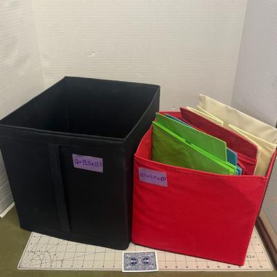 6 Fabric 2 Pieces Foldable Large Size Storage Cube With Handle