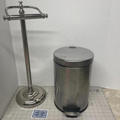 Simple human Stainless Steel Pedal With Pedestal Toilet Paper Holder