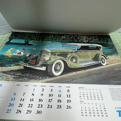 Trw Calendar Grand Prix Antique Race Car Art Rare Artwork Graphic Arts