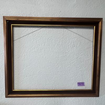 Vintage Large Empty Wooden Picture Frame