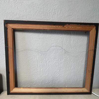 Vintage Large Empty Wooden Picture Frame