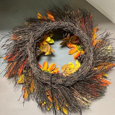 Artificial Sunflower Decor & Artificial Wreath