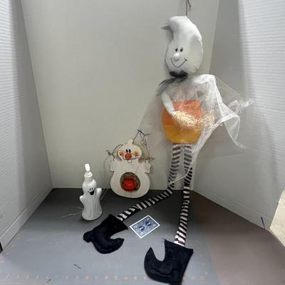 Bnf Decorative Showpiece With Ghost Pumpkin & Soap Ghost With Pump