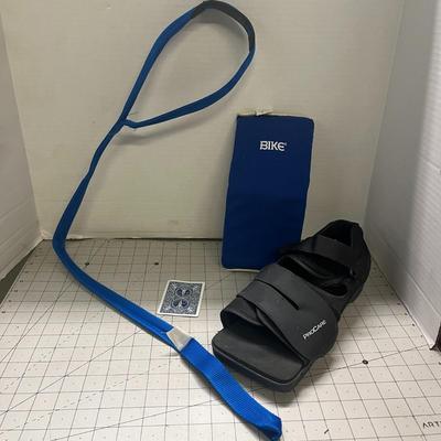 Forefoot Pressure Relief Shoe, Knee brace and leg mover assist