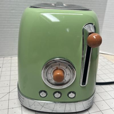 2 Slice Toaster, Kitchmix Retro Stainless Steel Bread Toasters