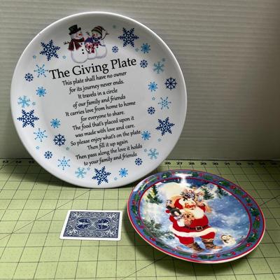 Melamine Christmas Dinner Plate Holiday Party Dish