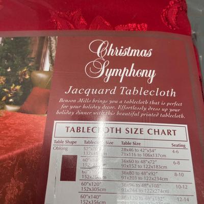 Christmas Symphony Jacquard Tablecloth