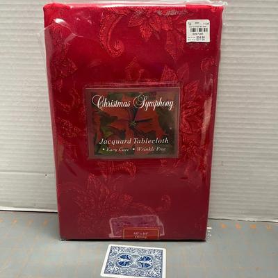 Christmas Symphony Jacquard Tablecloth