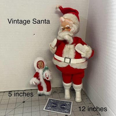 Vintage Santa With Christmas Carolers Child
