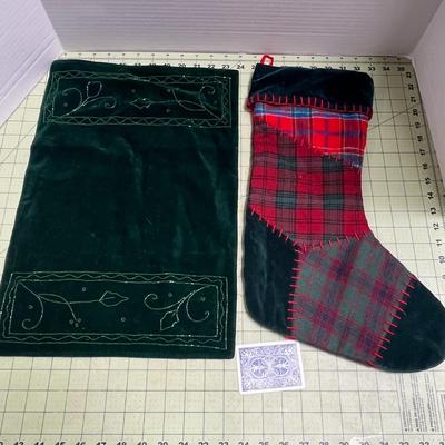 Christmas Holiday Decor-tristan Red Stocking & Christmas Knit Stocking, Knit Bottle