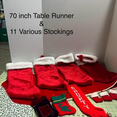 Table Runner With Various Stockings