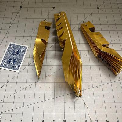 Star Silhouette Gold-colored Folding Stars and Coin Platter