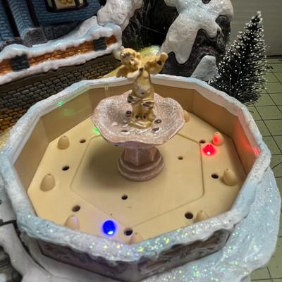 Avon Fiber Optic Musical Fountain Christmas Village ‘A’
