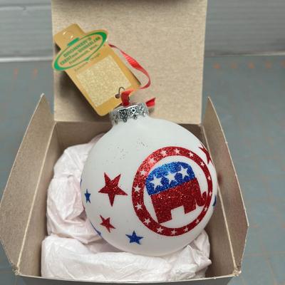 Republican Patriotic Ball Ornament & Vintage Bumper Stickers