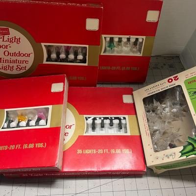 4sets Of Vintage Christmas Lights-Tested!