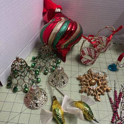 Set Of Vintage Christmas Decorations
