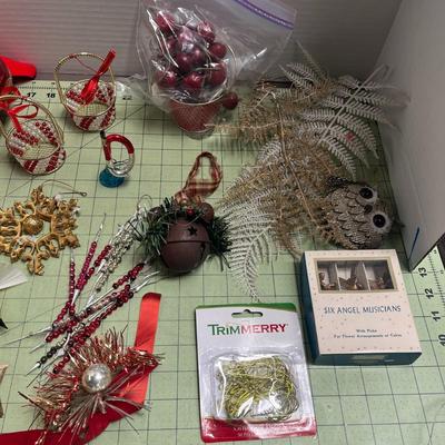 Set Of Vintage Christmas Decorations