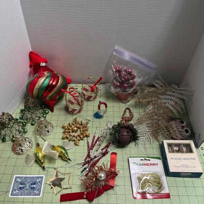 Set Of Vintage Christmas Decorations