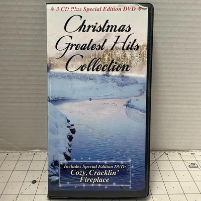 Christmas Greatest Hits Collection Compilation 3 Cd Set Bonus Yule Log Dvd 2006