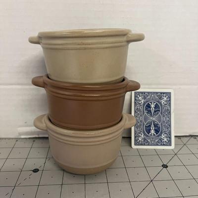 Hearth & Hand Set Of 3 Small Stoneware Crock