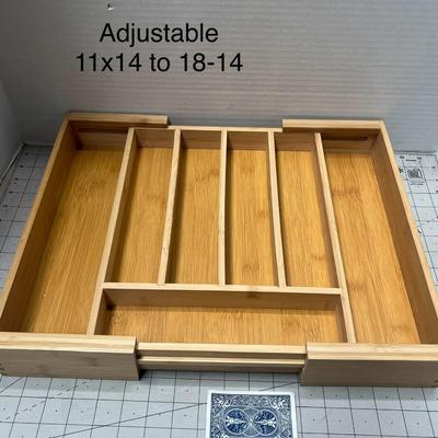 Bamboo Silverware Drawer Organizer