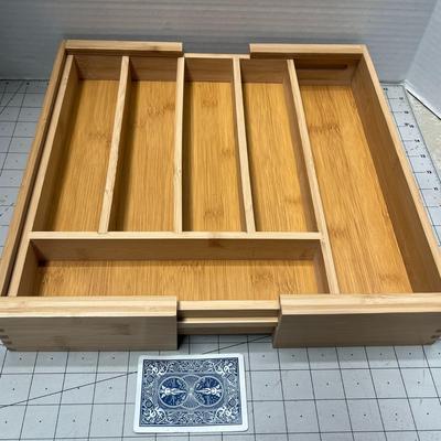 Bamboo Silverware Drawer Organizer