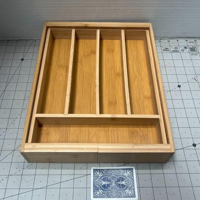 Bamboo Silverware Drawer Organizer