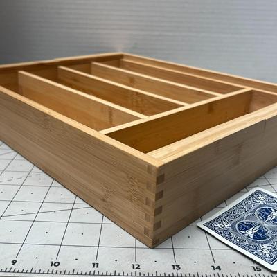 Bamboo Silverware Drawer Organizer