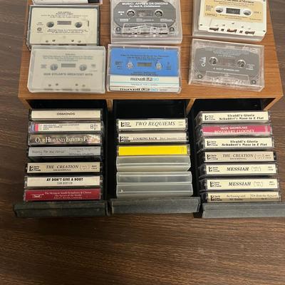 Cassette Tape Storage & Vintage Assorted Used Cassette Tapes
