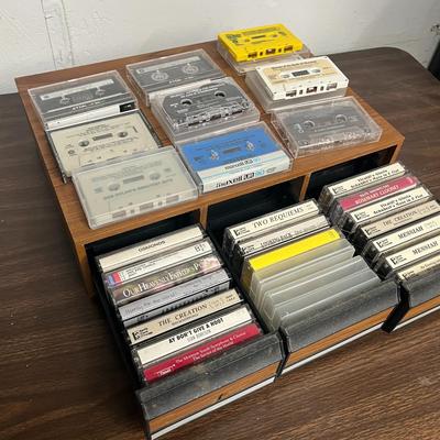 Cassette Tape Storage & Vintage Assorted Used Cassette Tapes
