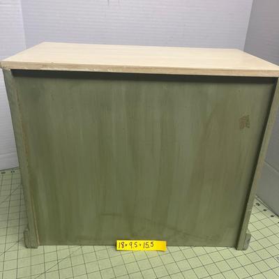 Floral Decor 4 Drawer Small Wood Accent Cabinet