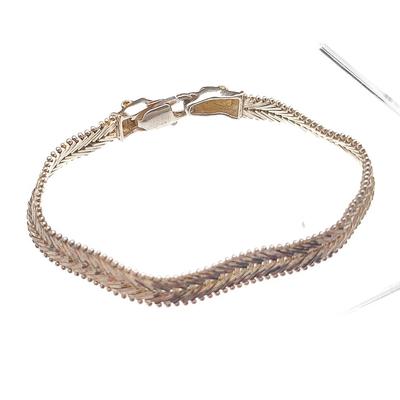 Milor Italy Double Cougar Chevron Sterling Silver Bracelet 17.5gr