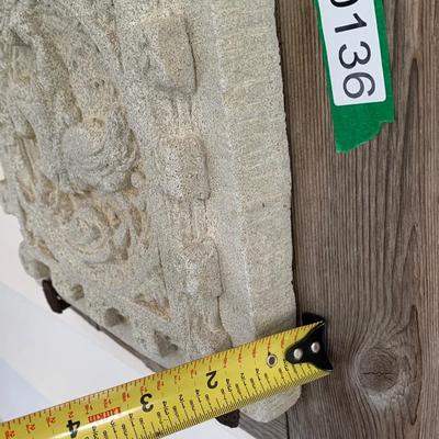 Concrete Tile Mounted On Wood Hanging Decor From Spain